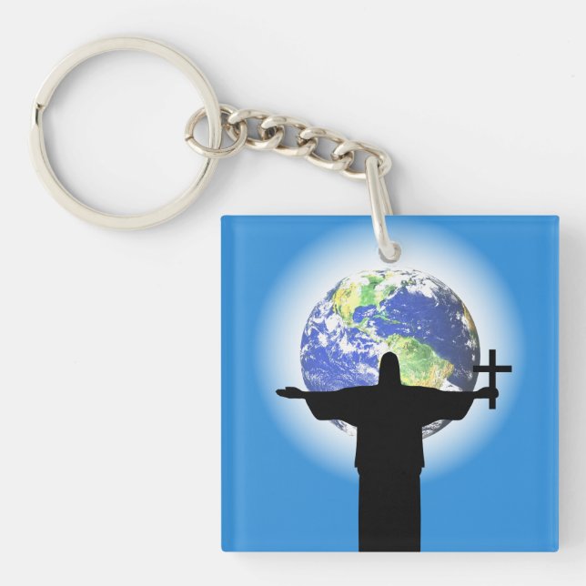 Silhouette with a cross key ring (Front)