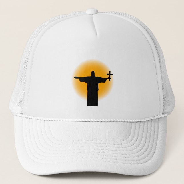 Silhouette with a cross trucker hat (Front)