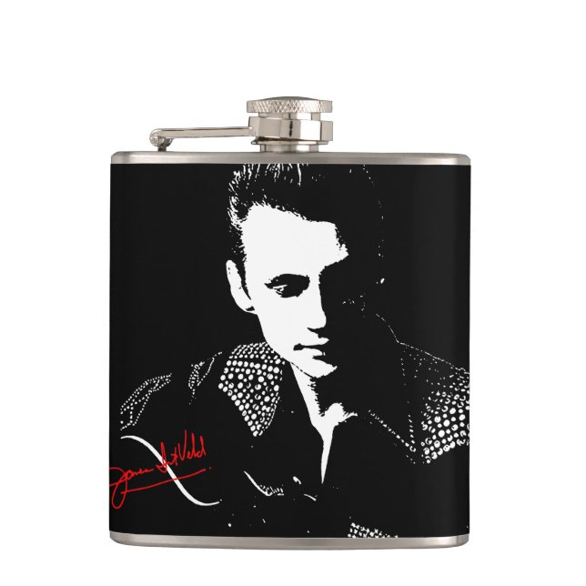 Silhouette with Autograph Hip Flask (Front)
