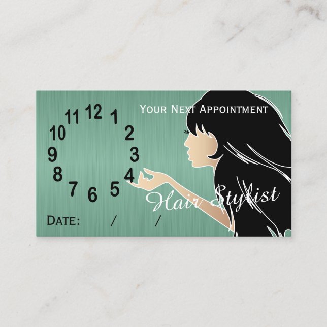 Silhouette Woman Hair Stylist Appointment (Front)