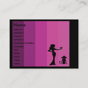 Silhouette women business cards