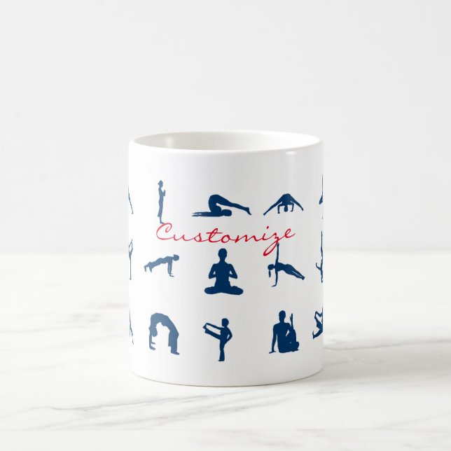 Silhouette Yoga Poses Thunder_Cove Coffee Mug (Center)