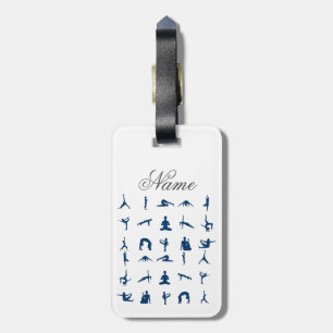 Silhouette Yoga Poses Thunder_Cove Luggage Tag