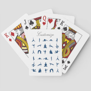 Silhouette Yoga Poses Thunder_Cove Playing Cards