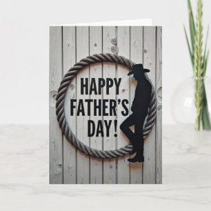 Silhouetted Fathers Day Wish Card