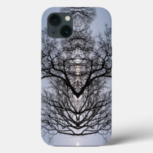 Silhouetted tree pattern and blue sky Case-Mate iP iPhone 13 Case