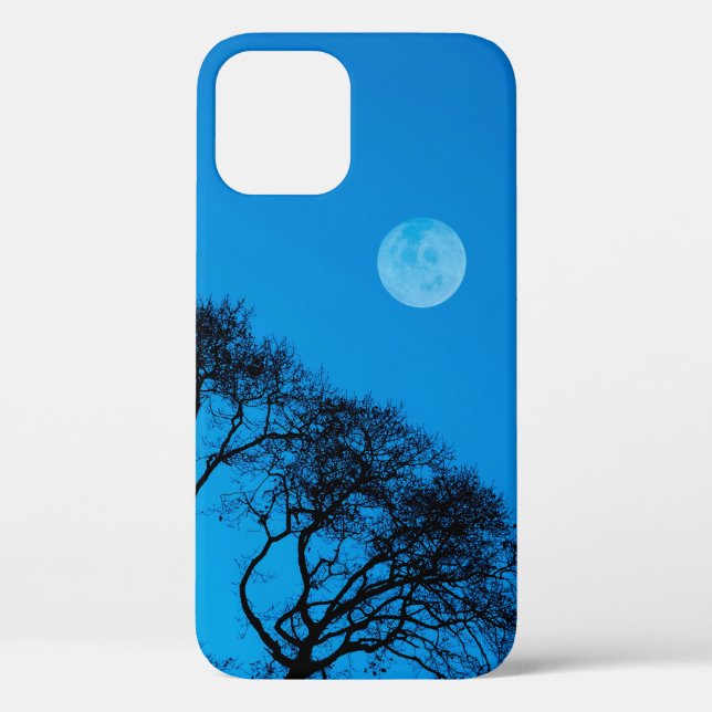 Silhouetted trees and full moon Case-Mate iPhone c Case (Back)