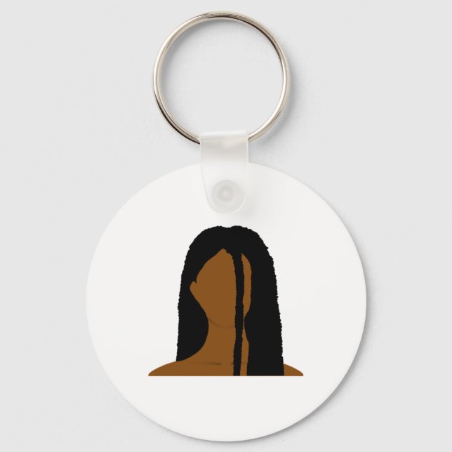 Silhouettes - Braids Sticker  Key Ring (Front)