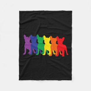 Silhouettes Chihuahua Dog Lovers Fleece Blanket