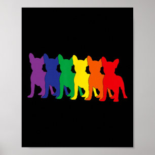 Silhouettes Chihuahua Dog Lovers Poster