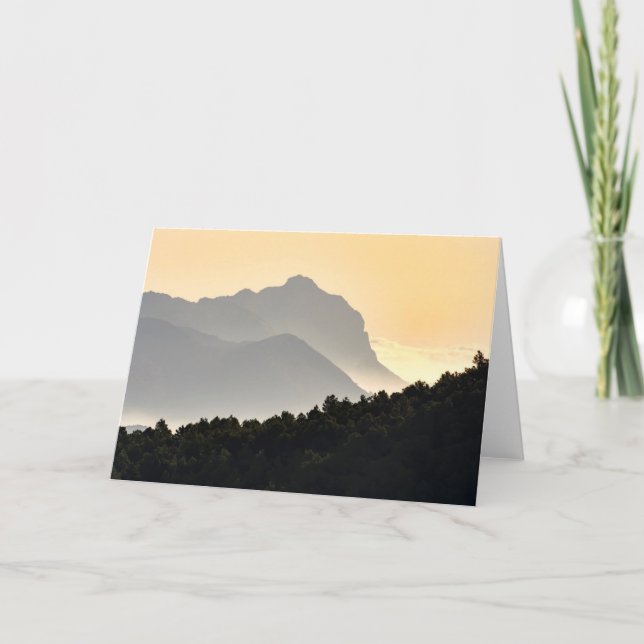 Silhouettes of Mountains Card (Front)