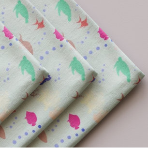 Silhouettes of the sea fabric