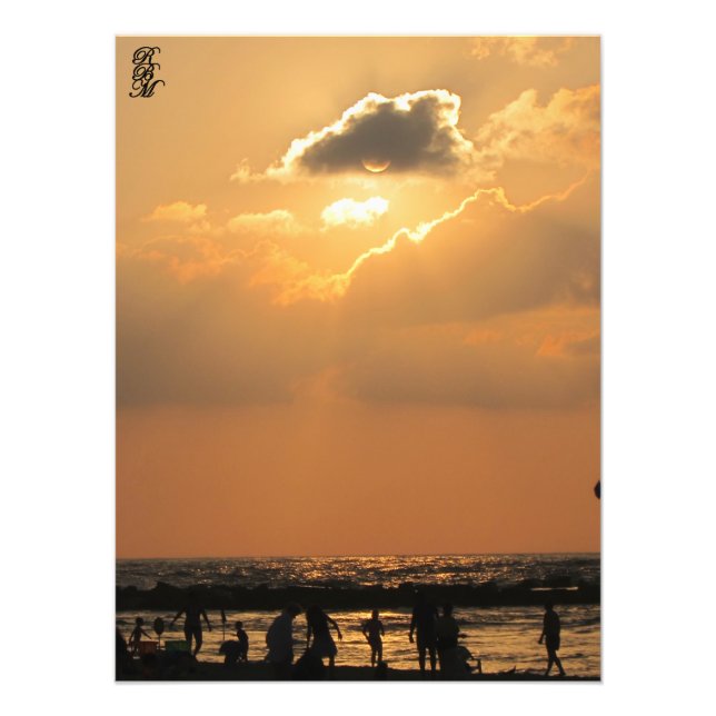 Silhouettes on the Beach Photo Print (Front)