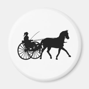 Silhouettes - Teamsters - Horses - Horse n Buggy Magnet