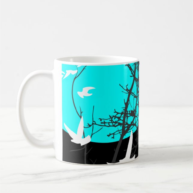 silhouscreen birds coffee mug (Left)