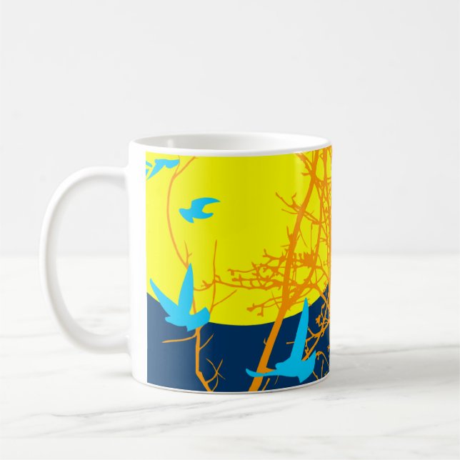 silhouscreen birds coffee mug (Left)