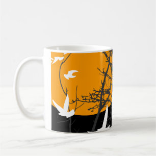 silhouscreen birds coffee mug