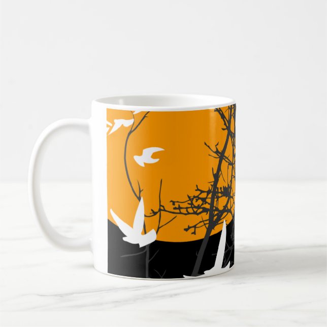 silhouscreen birds coffee mug (Left)