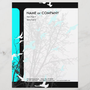 silhouscreen birds customized letterhead