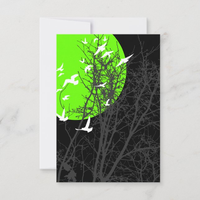 silhouscreen birds invitation (Front)