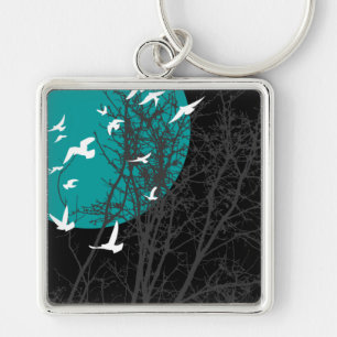 silhouscreen birds key ring