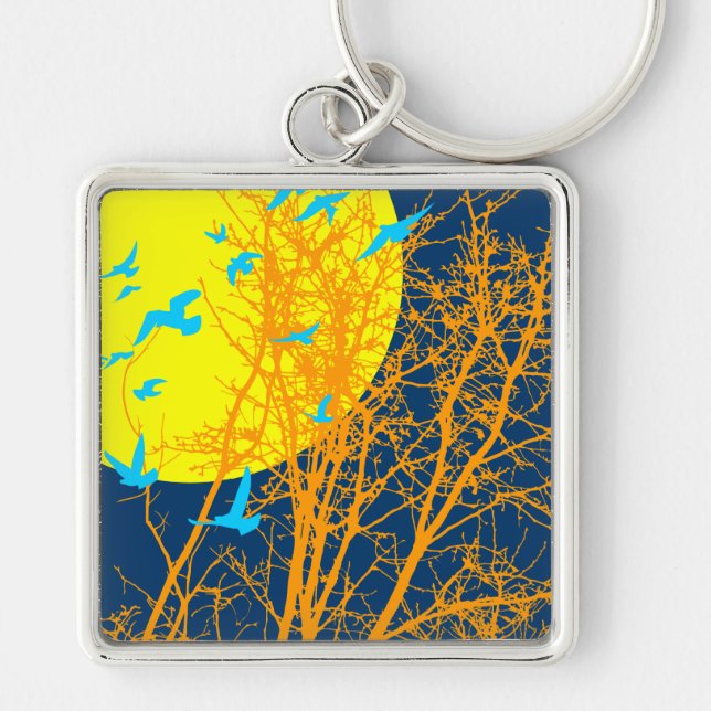 silhouscreen birds key ring (Front)