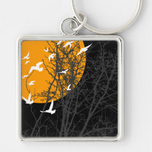 silhouscreen birds key ring