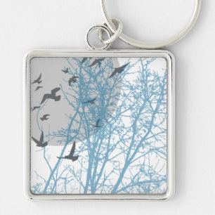 silhouscreen birds key ring