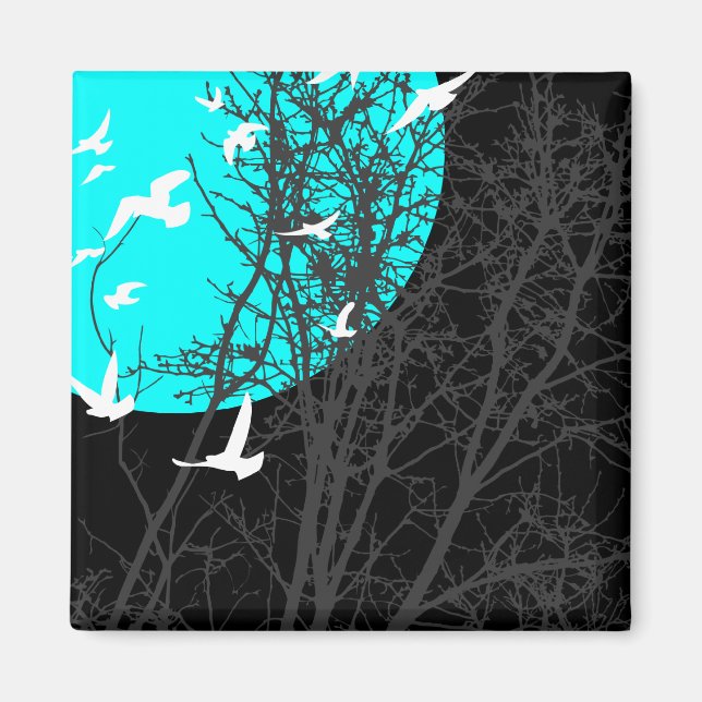 silhouscreen birds magnet (Front)
