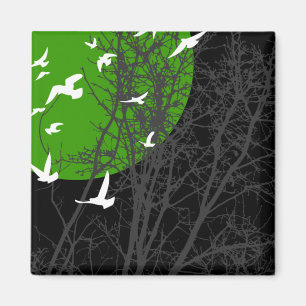silhouscreen birds magnet