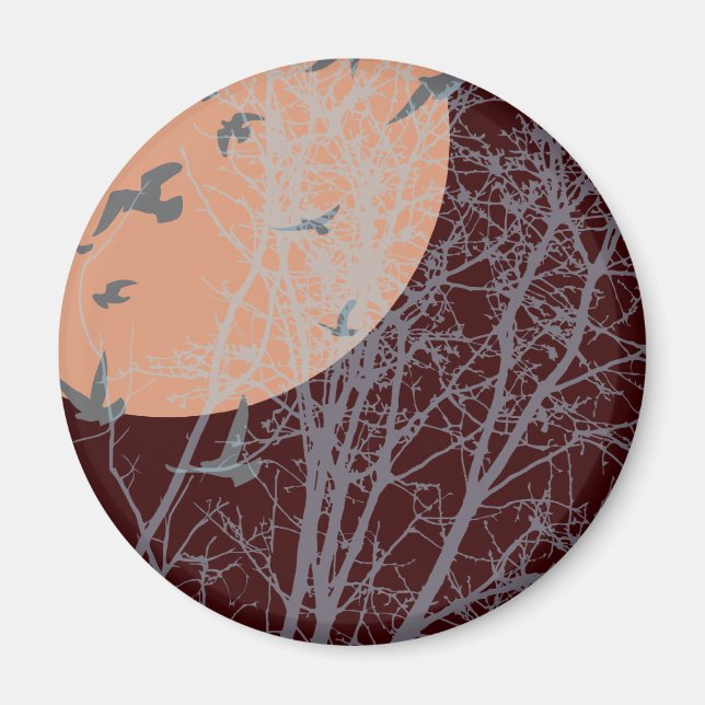 silhouscreen birds magnet (Front)