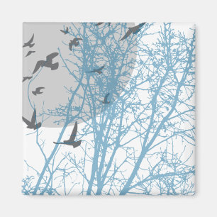 silhouscreen birds magnet