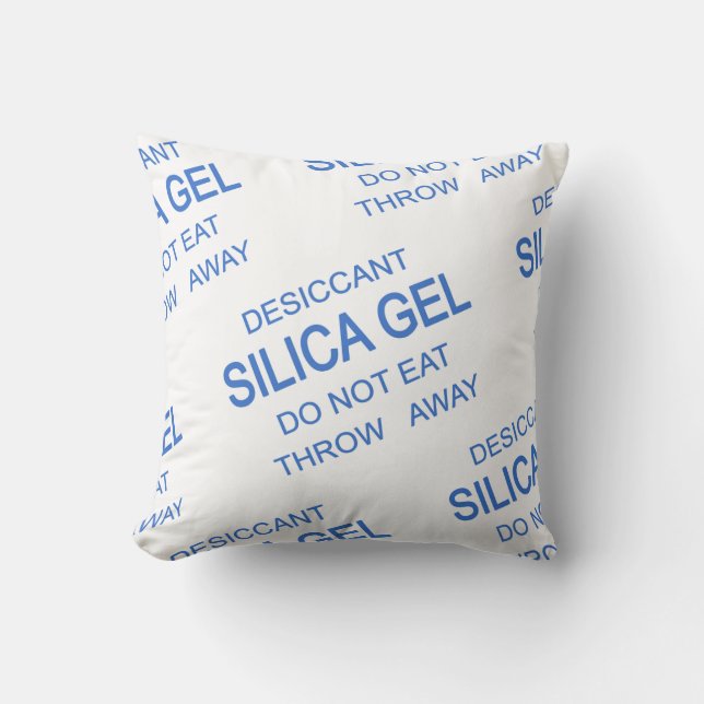 Silica Gel Pack Desiccant Funny Novelty Cushion (Front)