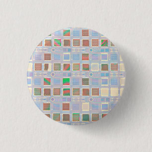 Silicon Chips on a Wafer Button