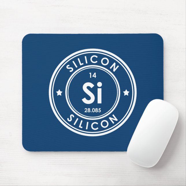 Silicon Element Blue Mouse Pad (With Mouse)
