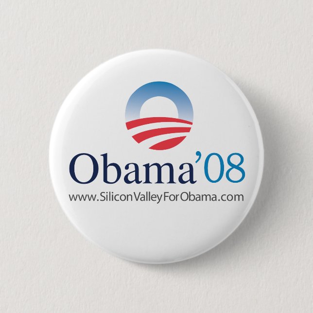 Silicon Valley For Obama 6 Cm Round Badge (Front)