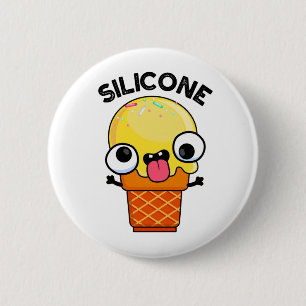 Silicone Funny Ice Cream Cone Pun  6 Cm Round Badge