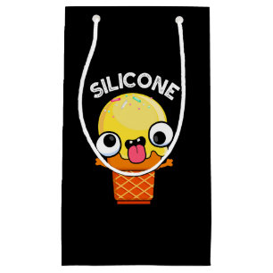 Silicone Funny Ice Cream Cone Pun Dark BG Small Gift Bag