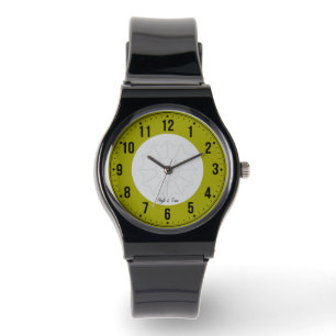 Silicone Strap Black with Olive Green Colour Watch