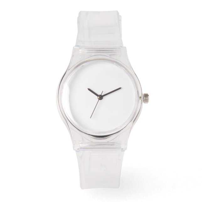 Silicone Strap Clear Watch (Front)