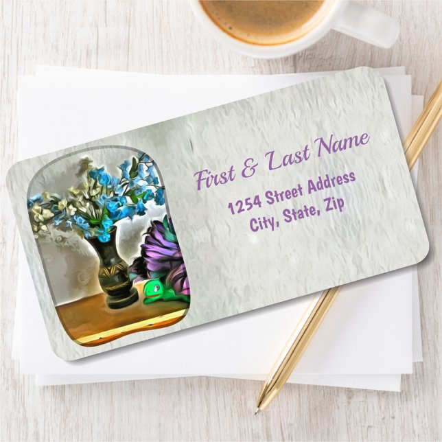 Silk and Corn Husk Flowers 2190 Address Label (Creator Uploaded)