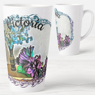 Silk and Corn Husk Flowers 2190 Latte Mug