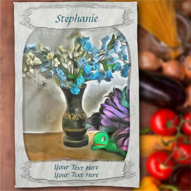 Silk and Corn Husk Flowers 2190 Tea Towel (Creator Uploaded)