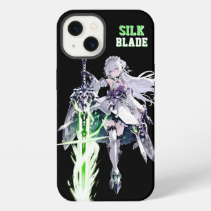 SILK BLADE Anime Samurai Girl - Dark Black iPhone 13 Case