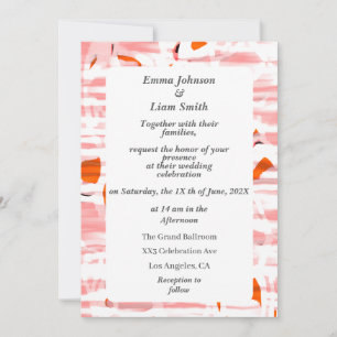 Silk carpet theme pastel colours Wedding Invitatio Invitation