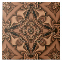 Silk Copper Mandala Tile