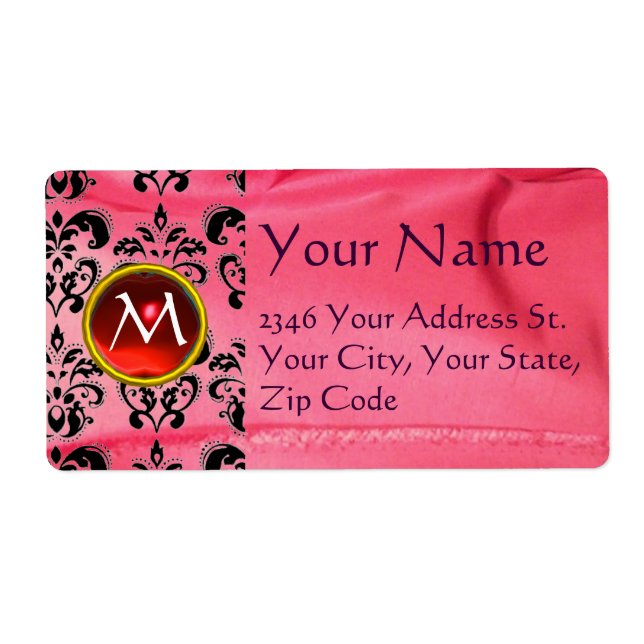 SILK DAMASK GEM blue pink (Front)