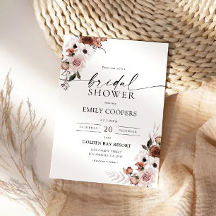 Silk Floral Bridal Shower Invitation