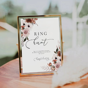 Silk Floral Ring Hunt Sign