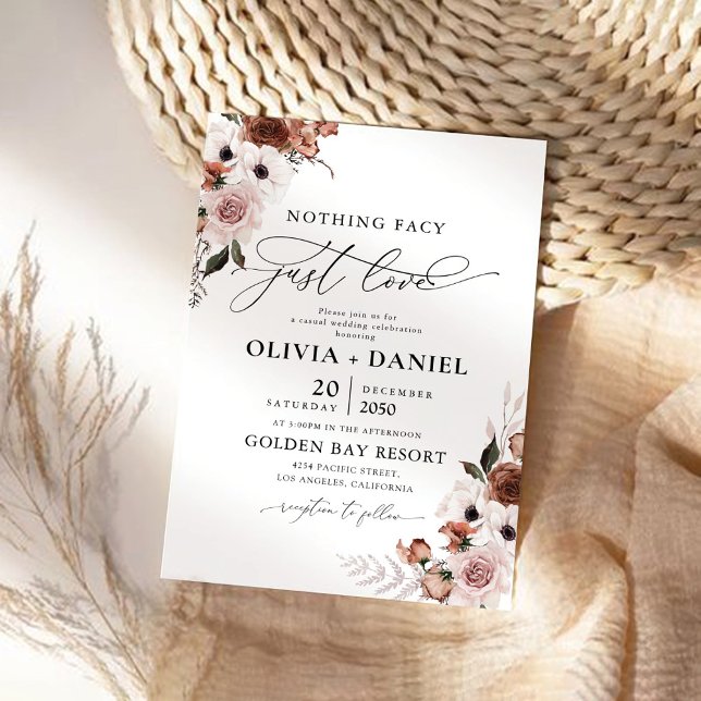 Silk Floral Wedding Ceremony Invitation (Creator Uploaded)